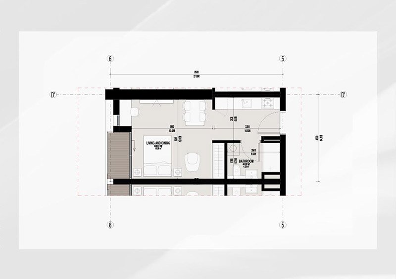 BT Properties Dubai South Studio Apartment Floor Plan